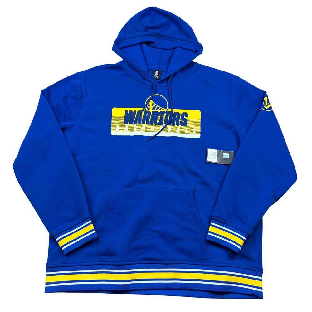 NEW NBA Golden State Warriors Hoodie Mens XXL Royal Blue Basketball Pullover NWT